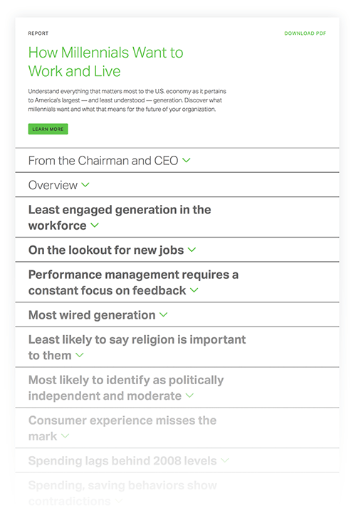Preview of the interactive report